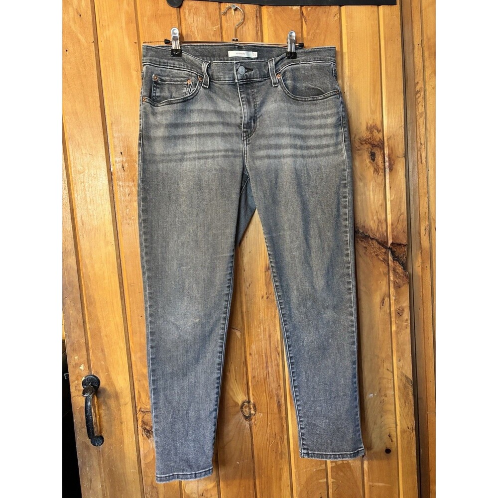 Levi’s Boyfriend Women’s Jeans Gray Size 31 Mid Rise Taper Stretch
